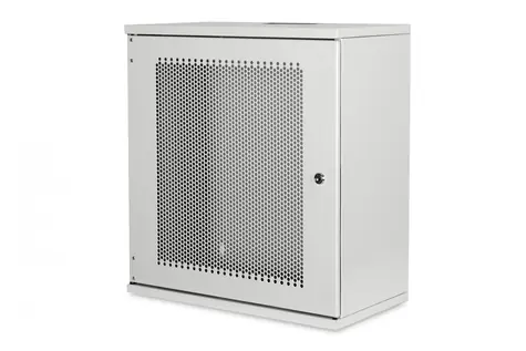 Digitus SOHO 12U grau 595x540x400 mm / Wandrack / 19" / nicht klappbar / abschließbar