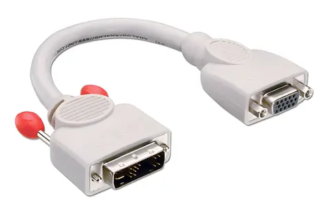 Lindy DVI-A auf VGA grau / Adapter / 0,2 m