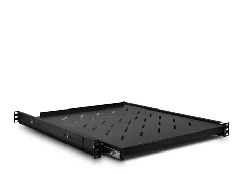 Inter-tech SWAS-550/800 schwarz / Rackschublade / 19" / 1 HE / 485 x 550 mm