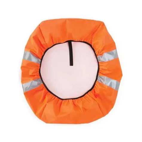 Dicota Regenhülle HI-VIS orange / Rucksack-Regenhülle / 65 l / bis zu 610×290×388 mm / Polyester / reflektierende 3M Streifen