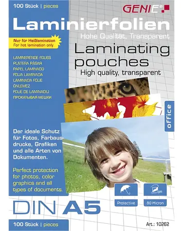 GENIE Laminierfolie A5 / Laminierfolie / 100 Stück