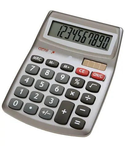 Genie 540 / Taschenrechner / 10-stellig / solar- und batteriebetrieben / grau