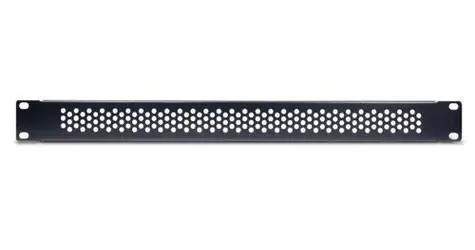 Inter-tech Abdeckplatte 19" 1HE schwarz / Abdeckplatte / RAL 9005 / 482 x 45 x 11 mm