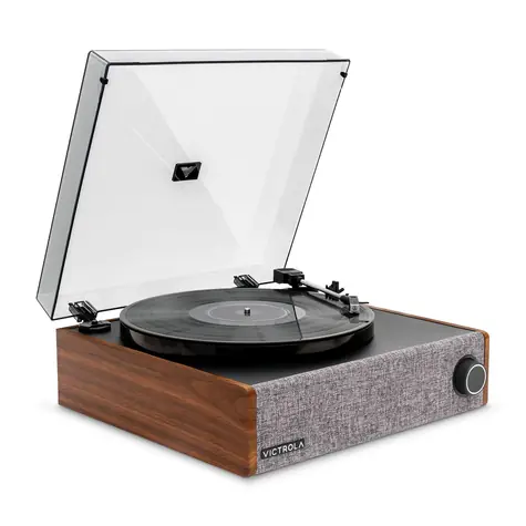 Victrola VTA-78-WLN-INT, Eastwood braun / Riemengetriebener Plattenspieler / 3 Geschwindigkeiten / Bluetooth / Cinch / Kopfhörerausgang