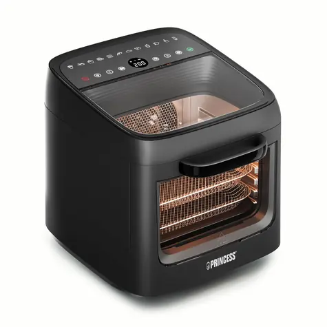 Princess 182494 schwarz / Umluftofen / 12,6 l / 1800 W / 12 Programme / 30-200 °C