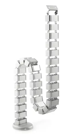 Digitus Flexibler Kabelkanal silber / Kabelkanal / höhenverstellbar / 1,3 m / 4 Kanäle