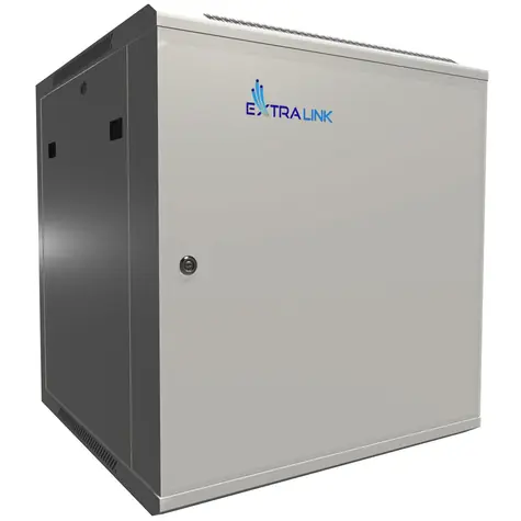 Extralink ASP 12U grau / Wandschrank / 19" / 600x600 mm / Metalltür / Tragfähigkeit 60 kg