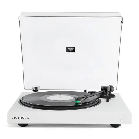 Victrola VPT-1520-WHT-INT Wave weiß / Plattenspieler / 2 Geschwindigkeiten / RCA / Auracast / Vorverstärker