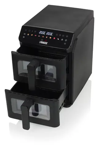 Princess 182490 / Heißluftfritteuse / 2 x 5,6 l / 3000 W / 10 Programme