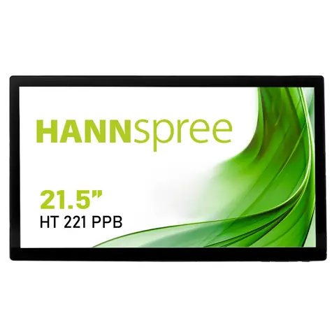 21,5" Hannspree HT221PPB Schwarz / Touchscreen / Full HD / VA / 60 Hz / HDMI, DP, VGA