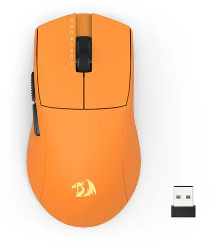 Redragon King Ultra orange / Kabellose Gaming-Maus / optisch / 30000 DPI / kabellos