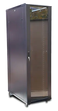 Extralink 42U 800x800 schwarz / Rack-Schrank / 19" / Breite 800 mm / Tiefe 800 mm / Tragfähigkeit 1400 kg
