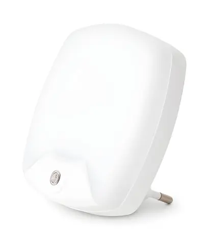 Entac LED-Nachtlicht, quadratisch, weiß / Nacht-/Orientierungs-LED-Licht / Steckdose / Dämmerungssensor / 0,5 W