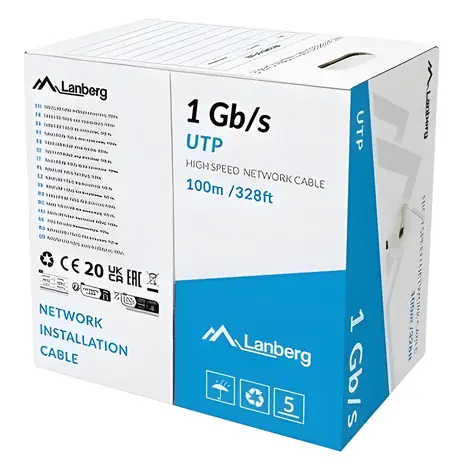 Lanberg UTP-Kabeldraht grau / CCA / 100 m / 1000 Mbit/s