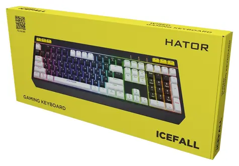 Hator Icefall schwarz / Gaming-Tastatur / kabelgebunden / hintergrundbeleuchtet / US-Standard