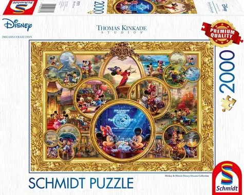 Schmidt Puzzle Collage: Mickey und Minnie / 2000 Teile / ab 12 Jahren