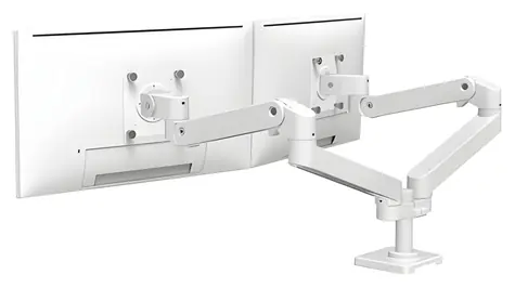 Ergotron LX Pro Dual Side-by-Side Arm weiß / Schreibtischarm für 2 Monitore