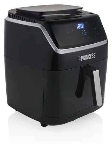 Princess 182080 schwarz / Heißluftfritteuse / Dampfgarer 2-in-1 / 6,5 l / Touchscreen