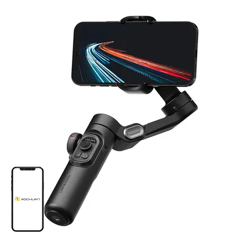 AOCHUAN SMART XE schwarz / Stabilisator / 3-Achsen-Stabilisierung / KI-Gesichtserkennung / 8-10 Stunden Akkulaufzeit