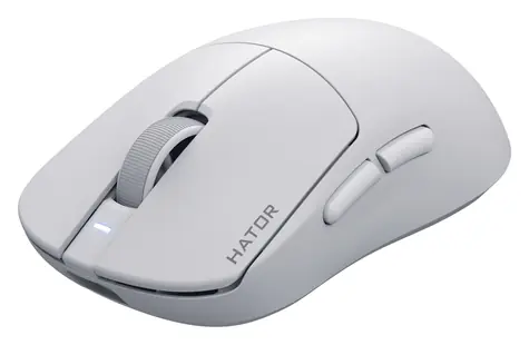Hator Quasar 3S Ultima weiß / Kabellose Gaming-Maus / optisch / 30000 DPI / 2,4 GHz / Bluetooth / USB-C