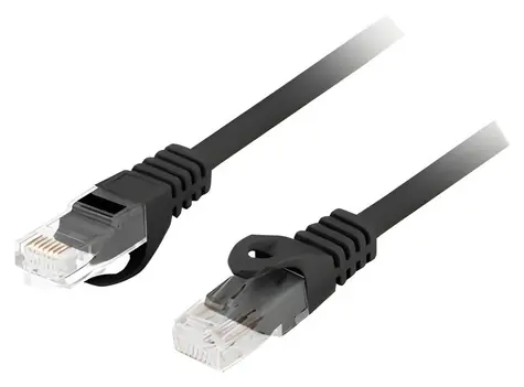 Lanberg CAT6 UTP 5m schwarz / Patchkabel / LSZH / CU / Fluke-geprüft