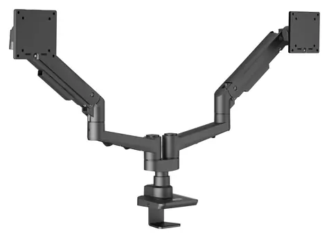 EDBAK DMV02 schwarz / Tischhalterung für zwei Monitore / Gasfeder / 19-35"