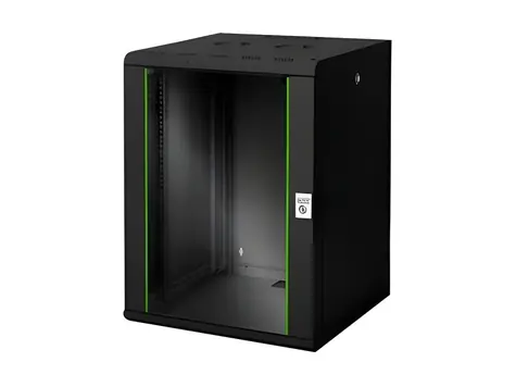Digitus Unique DN-19 16U-6/6-SW schwarz / Wandschrank / 16 HE / 60 x 82 x 60 cm / Tragfähigkeit 100 kg