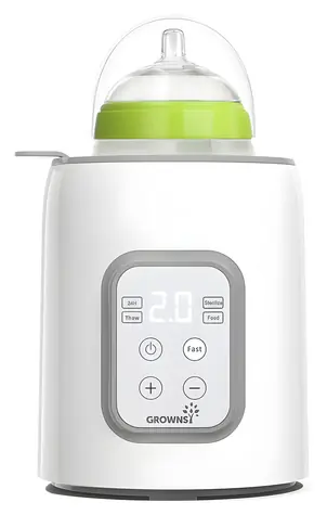 Grownsy N10T grau / Babyflaschenwärmer / 8-in-1 / Schnelles Aufheizen / Hält 24 Stunden warm / 280 W
