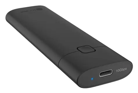 Icy Box Spade Case 1806 schwarz / Externes Gehäuse für M.2 SSD / USB-C 3.2 Gen2 / bis zu 2 TB NVMe / Aluminium