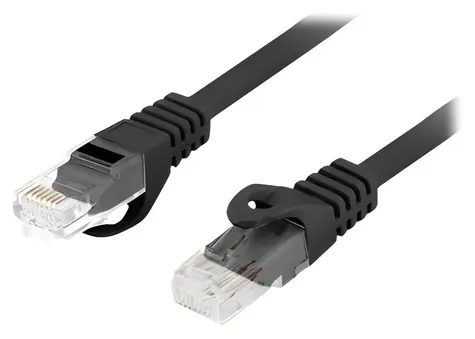 Lanberg UTP Cat6 1,5 m schwarz / Patchkabel / RJ45-RJ45 / LSZH / Fluke-geprüft