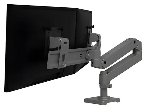 Ergotron LX Pro Desk Dual Direct Arm grau / Schreibtischarm für 2 Monitore