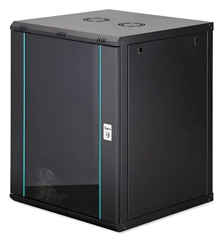 Digitus DN-37115 schwarz (RAL 9005) / Wandschrank / 19" / 16U / 600x600mm / unmontiert
