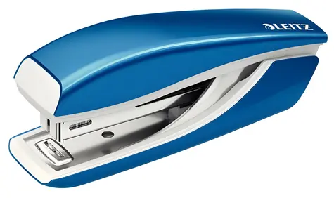 Leitz NeXXt 5528, Metallicblau / Minihefter / bis zu 10 Blatt / Metall