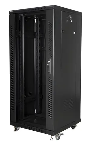 Lanberg 27U/600x600 schwarz / Rack-Schrank / 19" / Flachverpackung