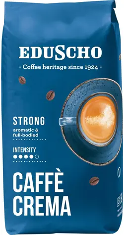 Eduscho Caffe Crema Strong 1 kg / Kaffeebohnen / mittlere Röstung / Intensität 4/5