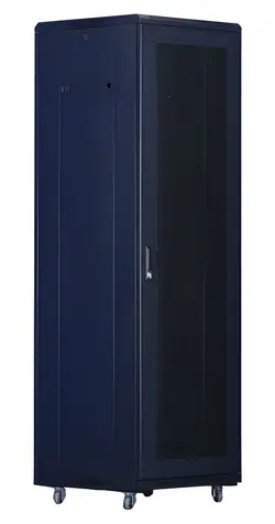 Xtendlan 47U/800x1000 schwarz / Rack-Schrank / 19" / perforierte Doppeltüren / perforierte Rückwand