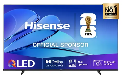 43" Hisense 43E7Q schwarz / TV / QLED / 4K UHD / VIDAA / WLAN / DVB-T2/S2/C / 14W Lautsprecher