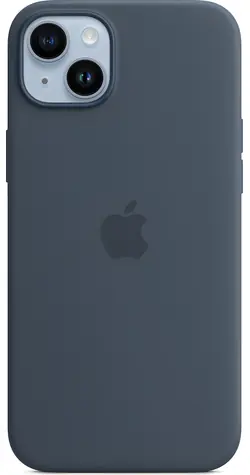 Apple Silikonhülle mit MagSafe für iPhone 14 PLUS , Sturmblau / Rückseite / MagSafe / Silikon