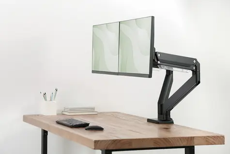 Digitus DA-90427 / Tischhalterung für 2 Monitore / Gasfeder / VESA 75x100 / 15-35" / 2x15 kg