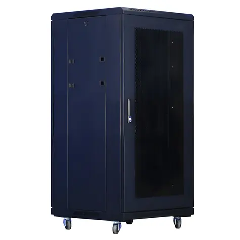 Xtendlan 18U/600x800 Rack schwarz / 19" Rack / perforierte Tür und Rückwand