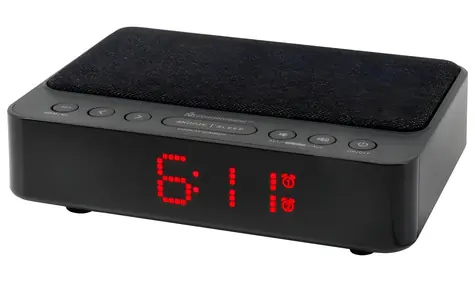 Soundmaster UR124SW schwarz / Radiowecker / FM / PLL / kabelloses Laden