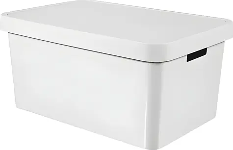 Curver Infinity Aufbewahrungsbox mit Deckel, 45 l, weiß / Aufbewahrungsbox / 54,5 x 37 x 25 cm