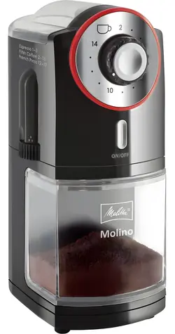 Melitta Molino 1019-01 / Kaffeemühle / elektrisch / Mahlstein / Mahlgradsteuerung