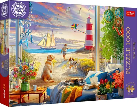 Trefl Puzzle Premium PLUS Teestunde: Sommerbrise / 1000 Teile / 68,3 x 48 cm / ab 12 Jahren