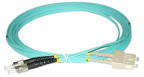 Xtendlan FO Patchkabel ST-SC 5 m / Optisches Patchkabel / Multimode 50/125 OM3 / Duplex / LS0H