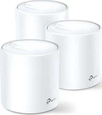 TP-LINK Deco X20 (3er-Pack) / Mesh-WLAN-System / AX1800 / 2,4 GHz - 574 Mbit/s / 5 GHz - 1201 Mbit/s / 2x GLAN