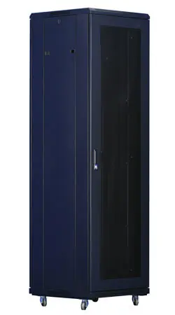 Xtendlan 42U/800x1000 schwarz / Rack-Schrank / 19" / perforierte Tür und Rückwand