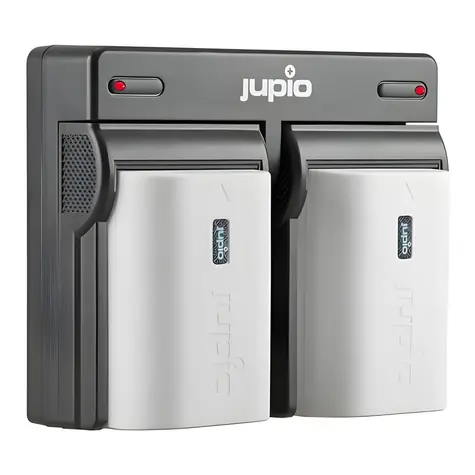 JUPIO Set mit 2x LP-E6NH Ultra + Doppelladegerät für Canon / Akku und Ladegerät / 2600 mAh / Li- ION