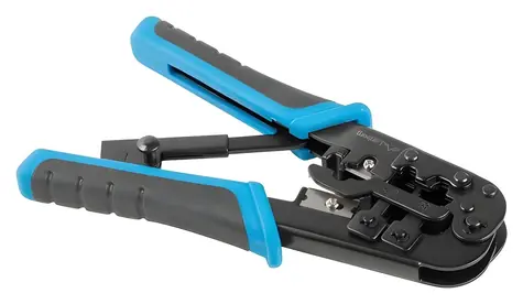 Lanberg NT-0201 schwarz, blau / Crimpzange / RJ-45 / RJ-9 / RJ-12 / RJ-14