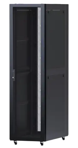 Xtendlan Rack 47U schwarz / Rack-Rack / 19" / 800x1000 mm / perforierte Tür und Rückwand / Tragfähigkeit 2400 kg